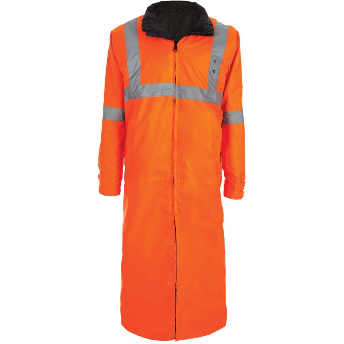 6011 Reversible Raincoat, Orange and Black