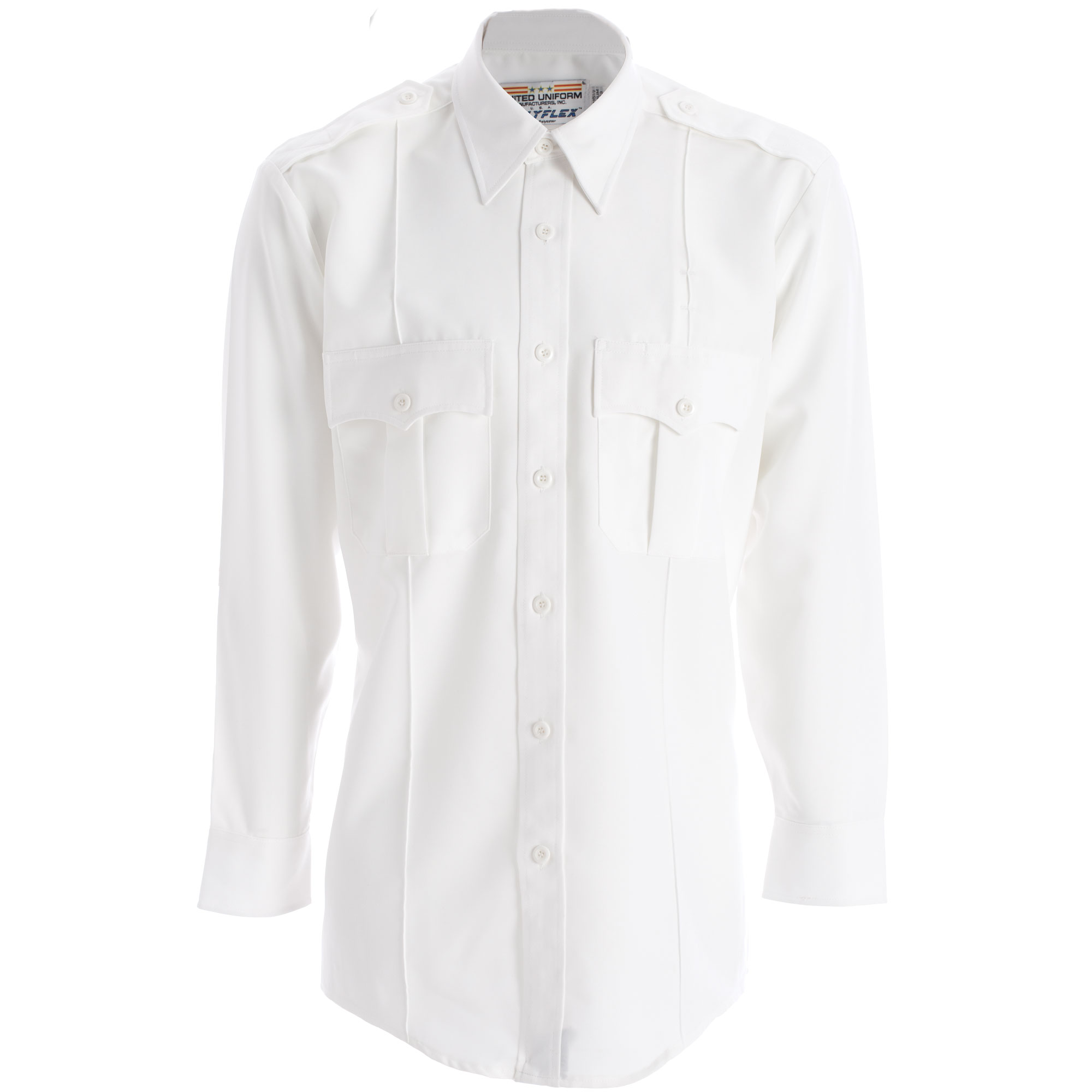 United Uniform Mfr. UM11901 Polyflex Long Sleeve Shirt (100% Premium ...